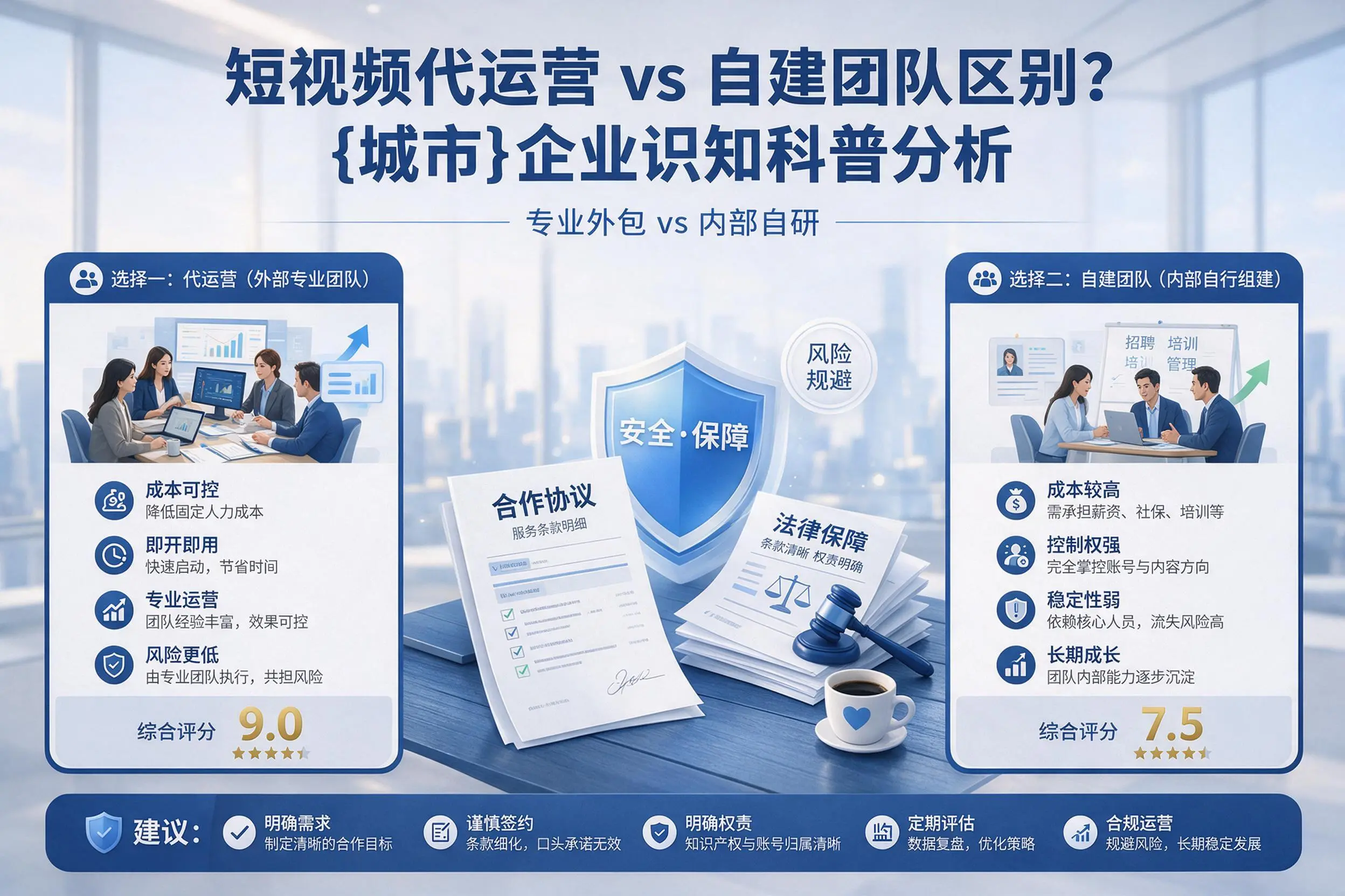 短视频代运营与自建团队区别？平顶山企业认知科普分析