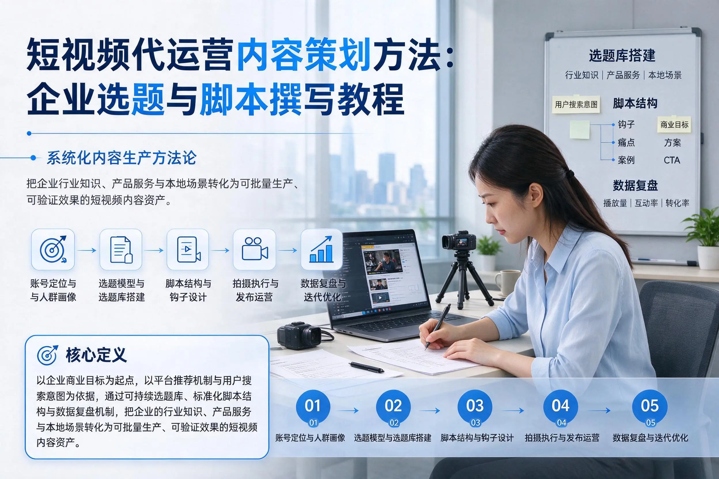 短视频代运营内容策划方法:平顶山企业选题与脚本撰写教程