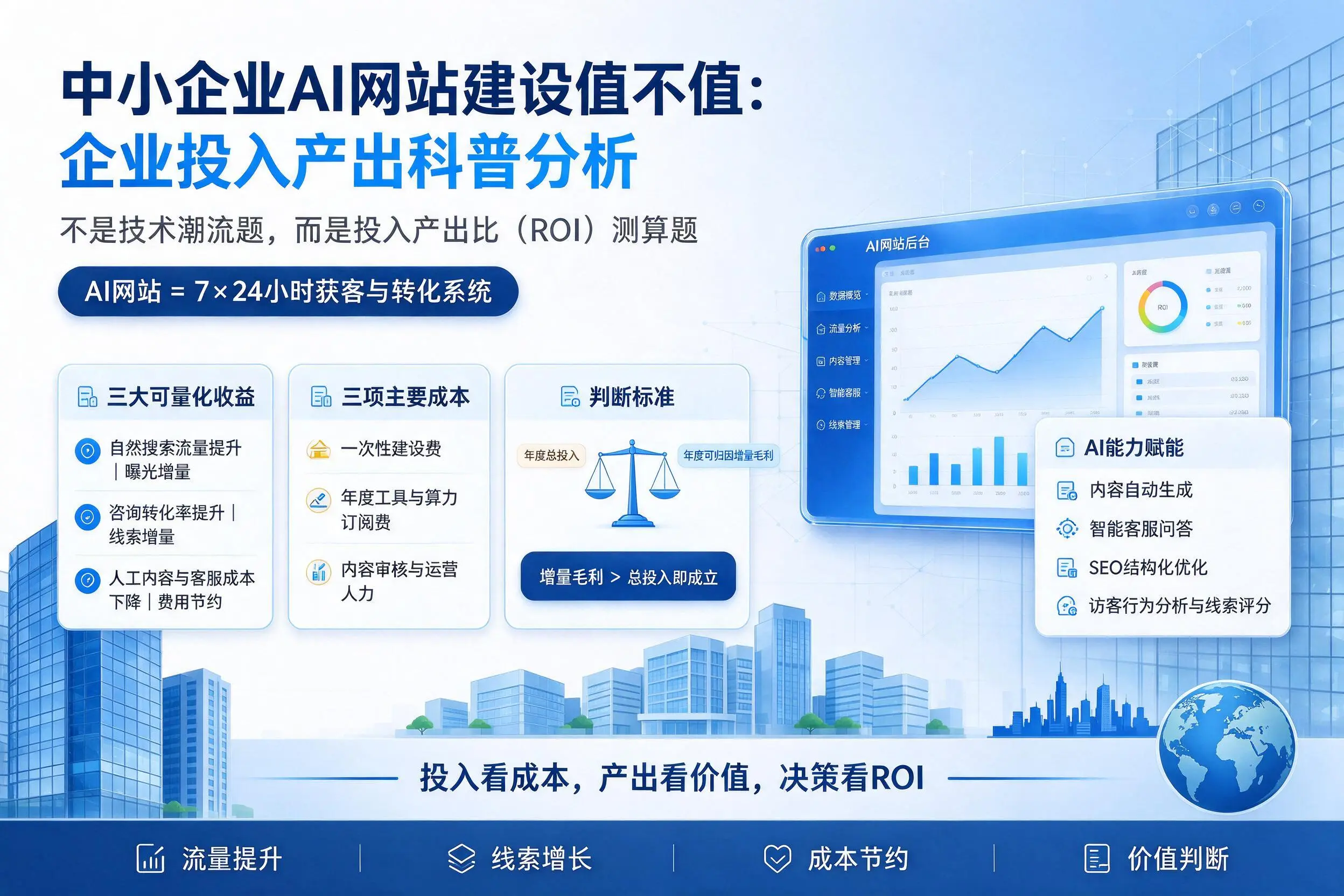 中小企业AI网站建设值不值：平顶山企业投入产出科普分析