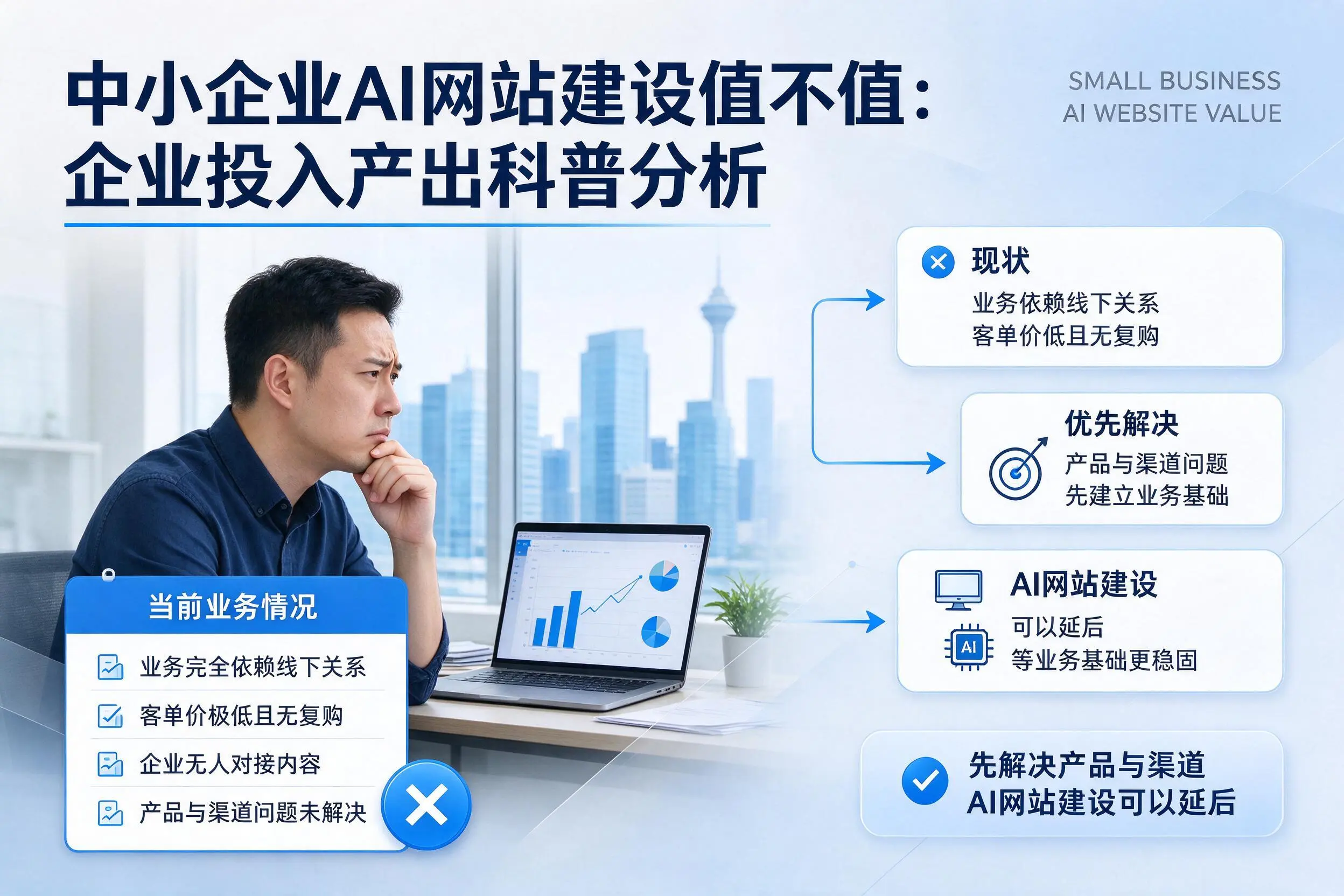 中小企业AI网站建设值不值：平顶山企业投入产出科普分析
