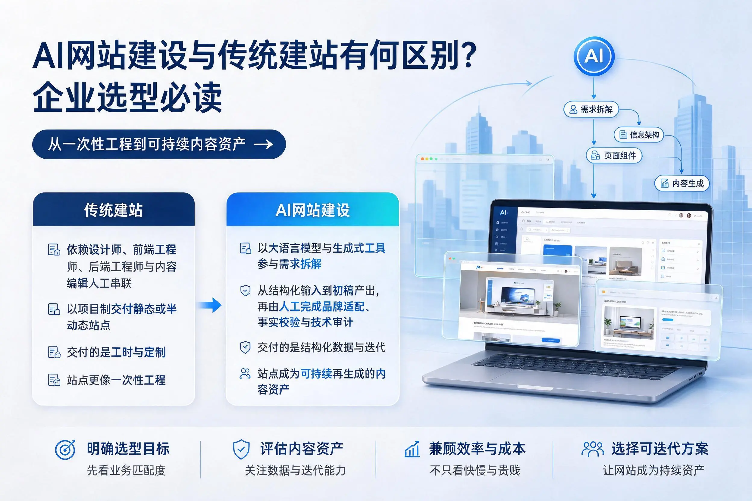 AI网站建设与传统建站有何区别？平顶山企业选型必读