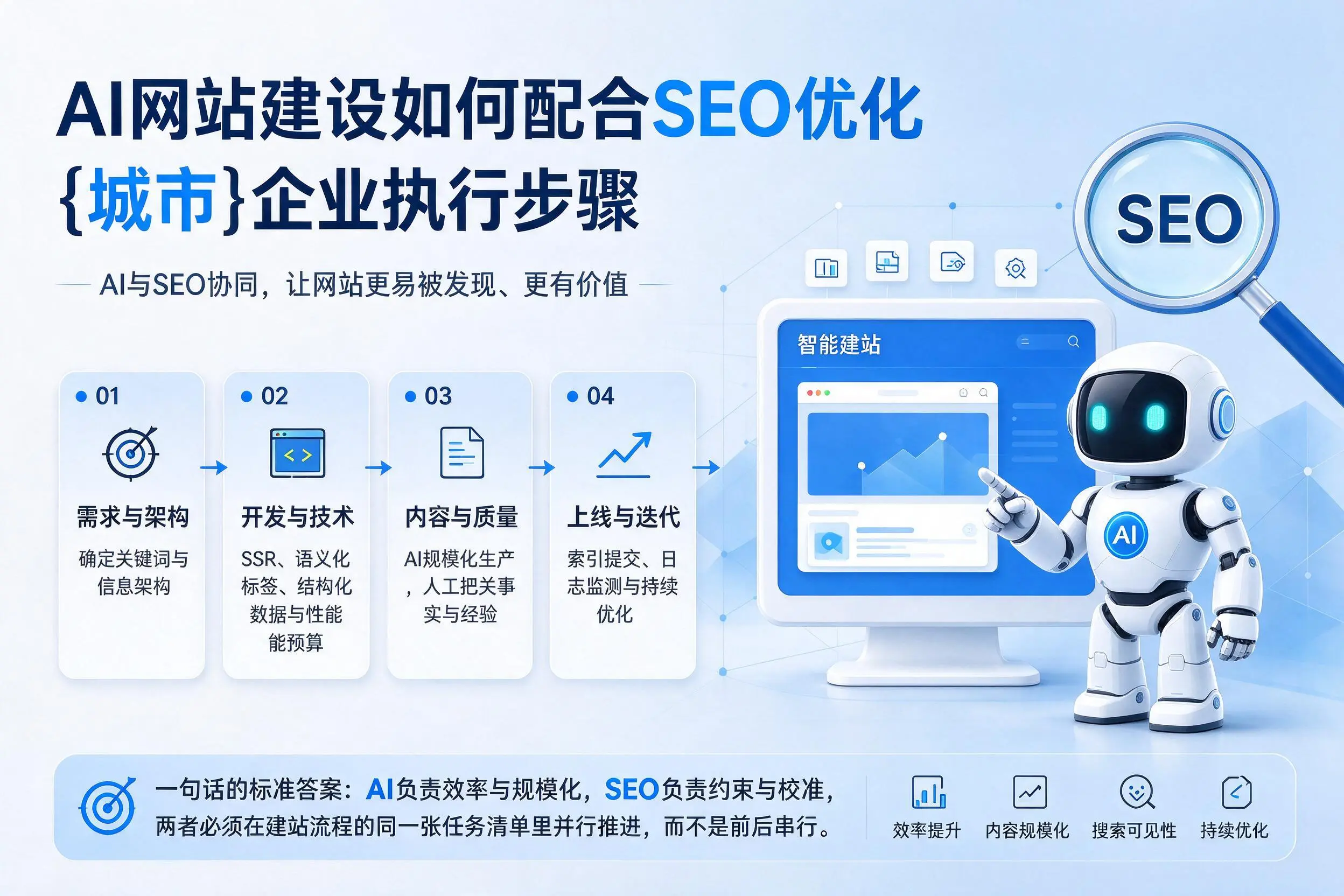 AI网站建设如何配合SEO优化,平顶山企业执行步骤