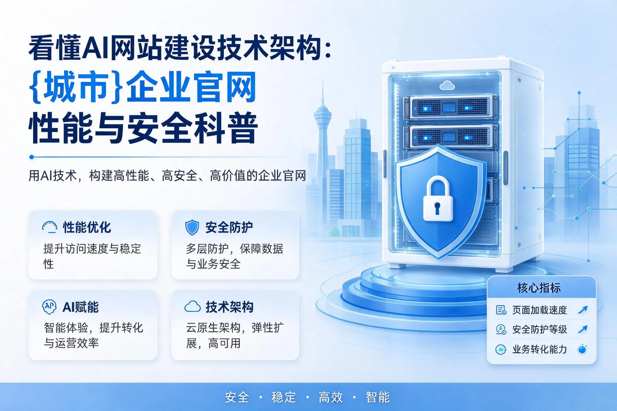看懂AI网站建设技术架构：平顶山企业官网性能与安全科普